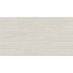 Azulejos Benadresa Faïence murale effet pierre gris mat décor texturé L.60 x l.30 cm x ép.9 mm, Urano