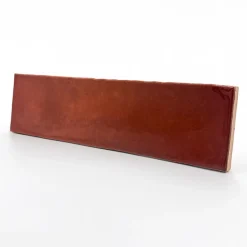 Faïence murale effet terre cuite terracotta brillant L.30 x l.7,5 cm, Vernissea