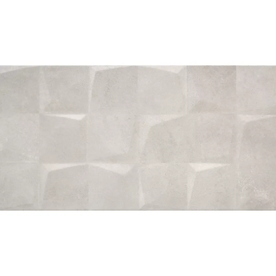 Faïence murale en terre cuite effet béton décor gris mat L.60 x l.30 cm x ép,8.5 mm, Taris-Alaplana New