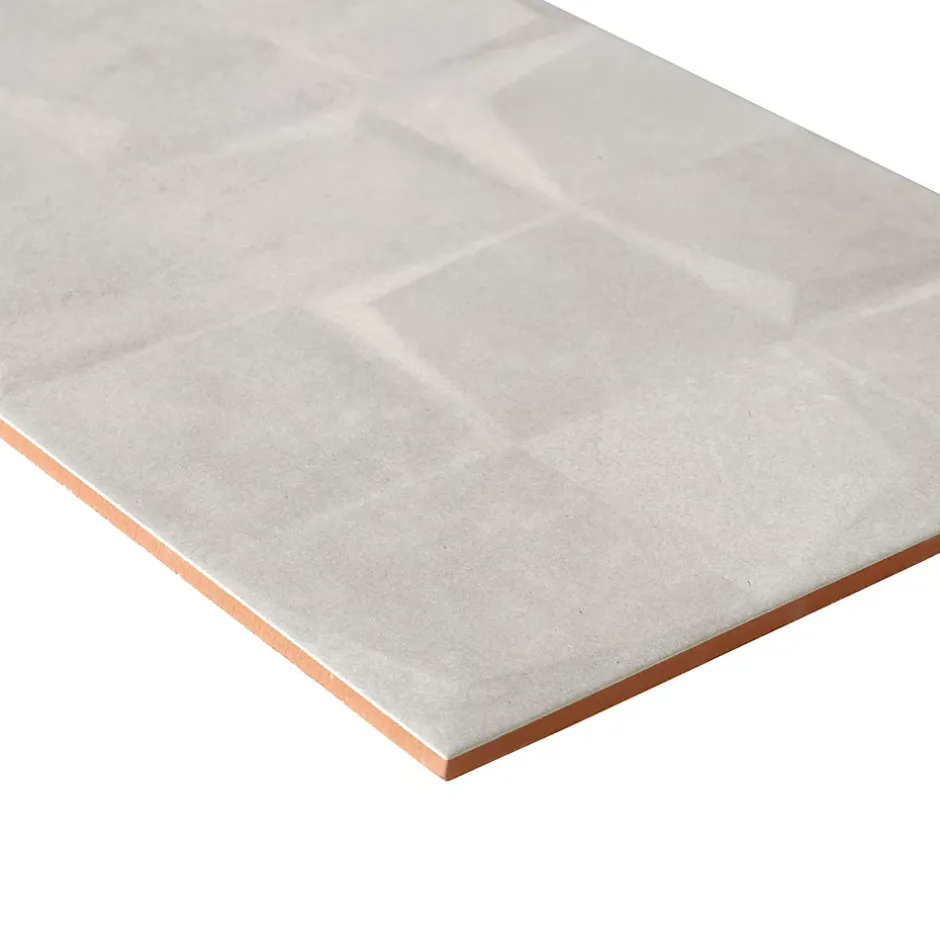 Faïence murale en terre cuite effet béton décor gris mat L.60 x l.30 cm x ép,8.5 mm, Taris-Alaplana New