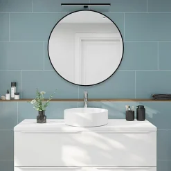 Faïence murale intérieur bleu satiné L.60 x l.30 cm x ép.7 mm, Colville-GoodHome Sale