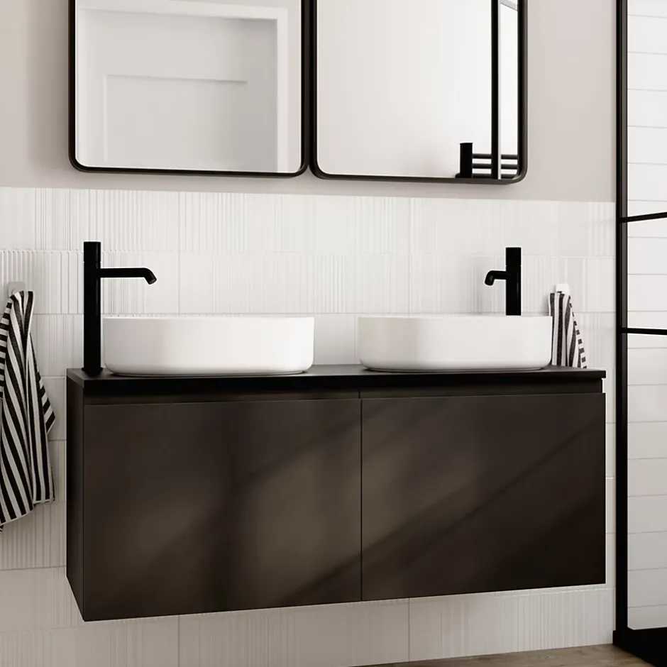 GoodHome Faïence murale intérieur blanc brillant à motif L.60 x l.30 cm x ép.7 mm, Colville