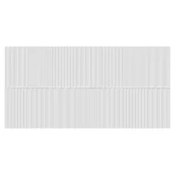 GoodHome Faïence murale intérieur blanc brillant à motif L.60 x l.30 cm x ép.7 mm, Colville