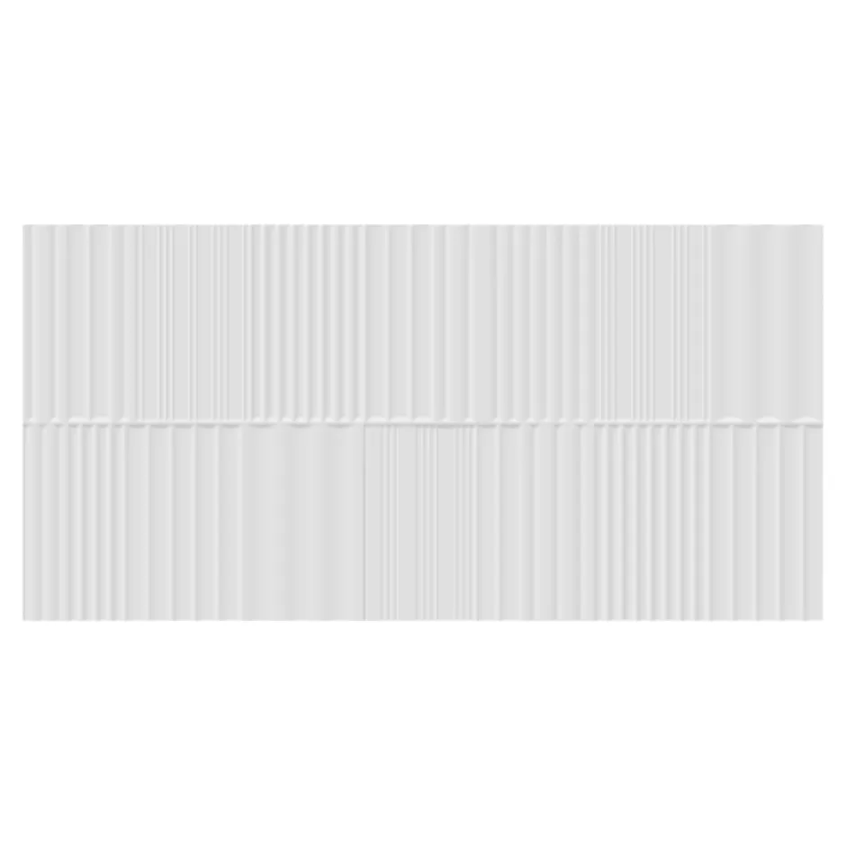 GoodHome Faïence murale intérieur blanc brillant à motif L.60 x l.30 cm x ép.7 mm, Colville