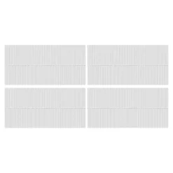 GoodHome Faïence murale intérieur blanc brillant à motif L.60 x l.30 cm x ép.7 mm, Colville