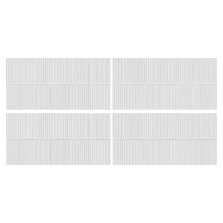 GoodHome Faïence murale intérieur blanc brillant à motif L.60 x l.30 cm x ép.7 mm, Colville