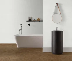 Faïence murale intérieur effet pierre blanc mat L.90 x l.30 cm x ép.8,7 mm, Astor