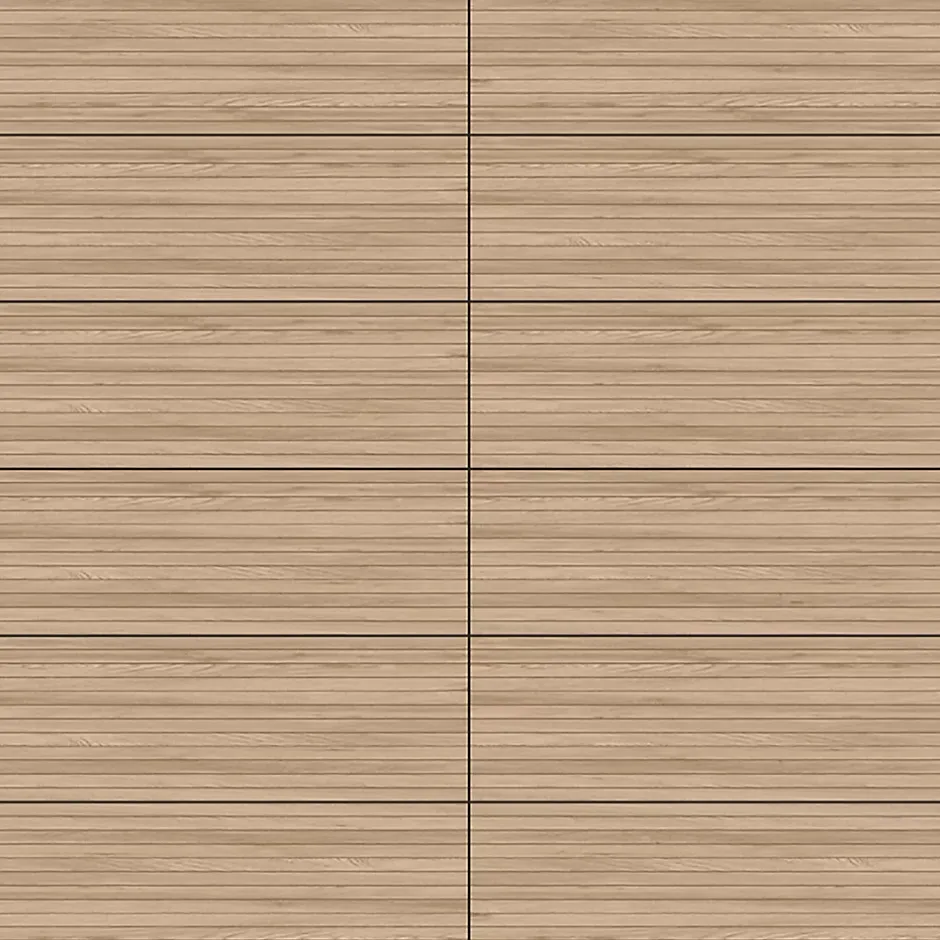 Faïence murale intérieur effet bois décor lamelles L.75 x l.25 cm x ép.9 mm, Teka- Clearance