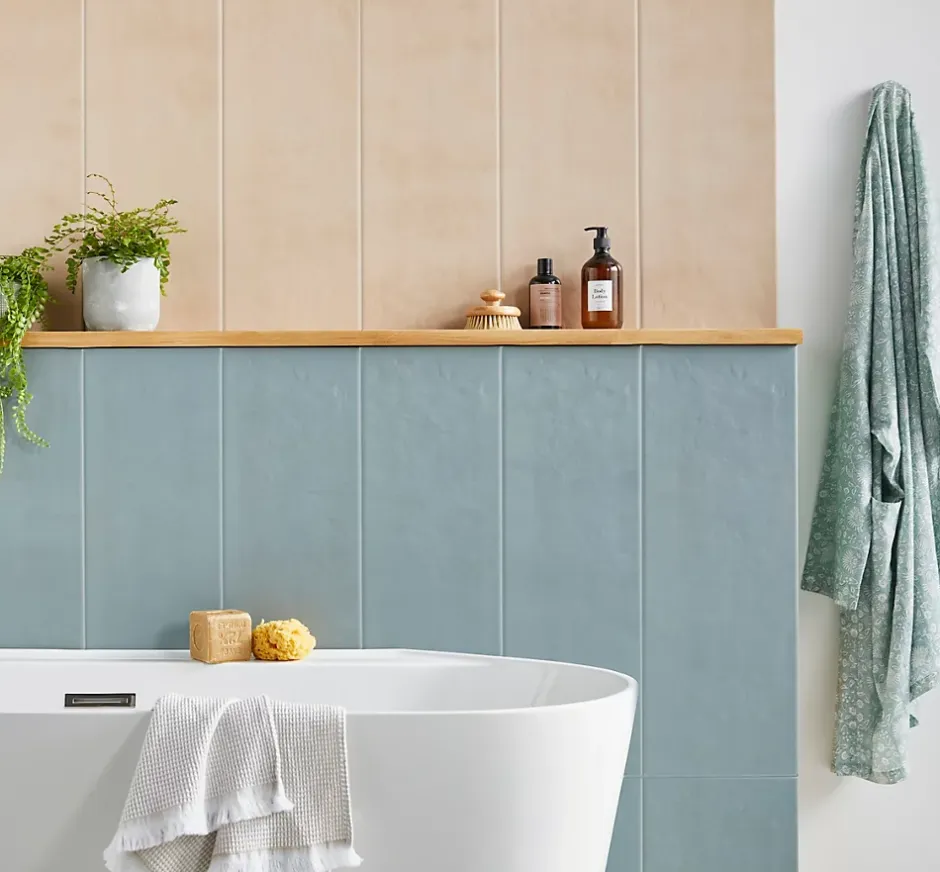 Faïence murale intérieur effet béton beige mat L.75 x l.25 cm x ép.9 mm, Terre-Mykonos Clearance