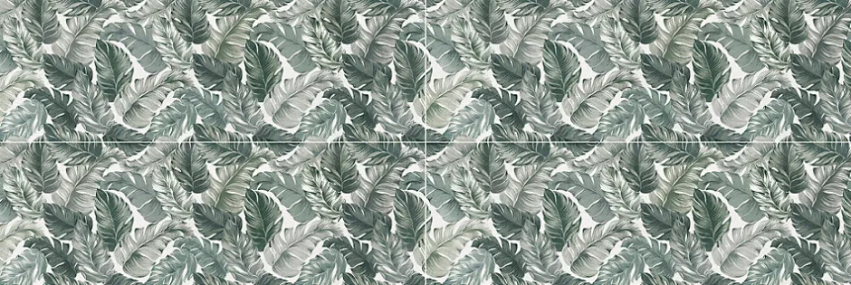 Faïence murale intérieur feuillages verts Amazonia L.120 x l.40 cm x ép.8,3 mm, Aspen-Mykonos Sale