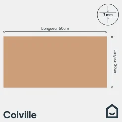 Faïence murale intérieur terracotta satiné L.60 x l.30 cm x ép.7 mm, Colville-GoodHome Clearance