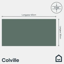 Faïence murale intérieur vert satiné L.60 x l.30 cm x ép.7 mm, Colville-GoodHome Hot