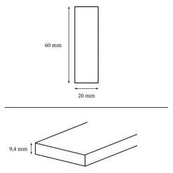 Faïence murale ivoire mat décor fines cannelures L.60 x l.20 cm x ép.9,4 mm, Soft Travertin-GoodHome Discount