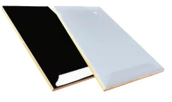 Elyssa Ceramic Faïence murale métro noir brillant L.15 x l.7,5 cm x ép.7,2 mm