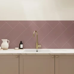 GoodHome Faïence murale rouge L.60 x l.20 cm x ép.8,3 mm, Plain