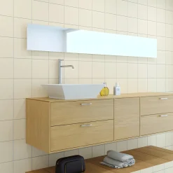 Faïence murale unie blanc crème satin L.20 x l.20 cm, Monocolor