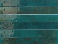 Faïence murale unie bleu hesper brillant L.40 x l.5 cm x ép.8 mm, Java-Equipe Ceramica Outlet