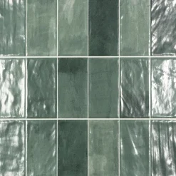 Faïence murale vert brillant L.60 x l.31,6 cm x ép.9 mm, Soul-Ecoceramic Outlet