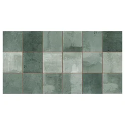 Faïence murale vert brillant L.60 x l.31,6 cm x ép.9 mm, Soul-Ecoceramic Outlet