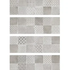 Faïence Piemonte Décor Piemonte Grey 60 x 20cm ( vendu par boite de 1,2 m² )-Cristacer Clearance