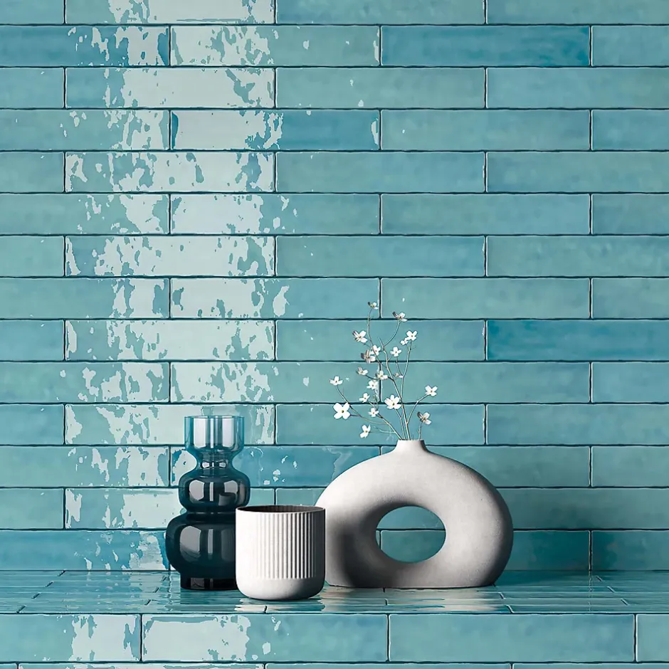 Bestile Faïence Saona Marine brillant - brillant 25 x 5cm ( vendu par boite de 0,75 m² )