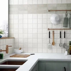 Gioia Materia Faience Effet Zellige Blanc MALLORCA 10x10cm White - Les Carreaux de Jean