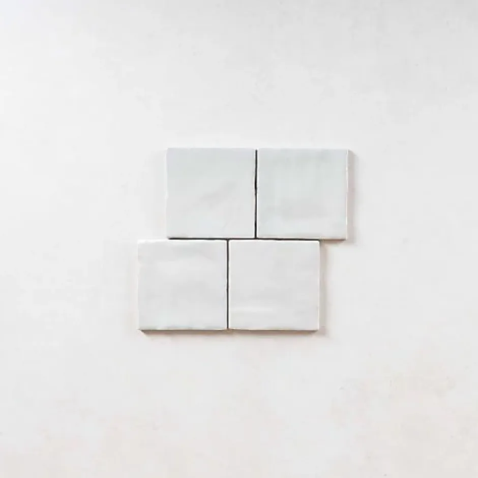 Faience Effet Zellige Bleu Clair MALLORCA 10x10cm Blue - Les Carreaux de Jean-Gioia Materia Best