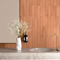 Les Carreaux De Jean Faience Effet Zellige Terracotta MASSIMO Cotto 5x40cm - Les Carreaux de Jean