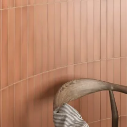 Les Carreaux De Jean Faience Effet Zellige Terracotta MASSIMO Cotto 5x40cm - Les Carreaux de Jean