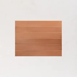 Les Carreaux De Jean Faience Effet Zellige Terracotta MASSIMO Cotto 5x40cm - Les Carreaux de Jean