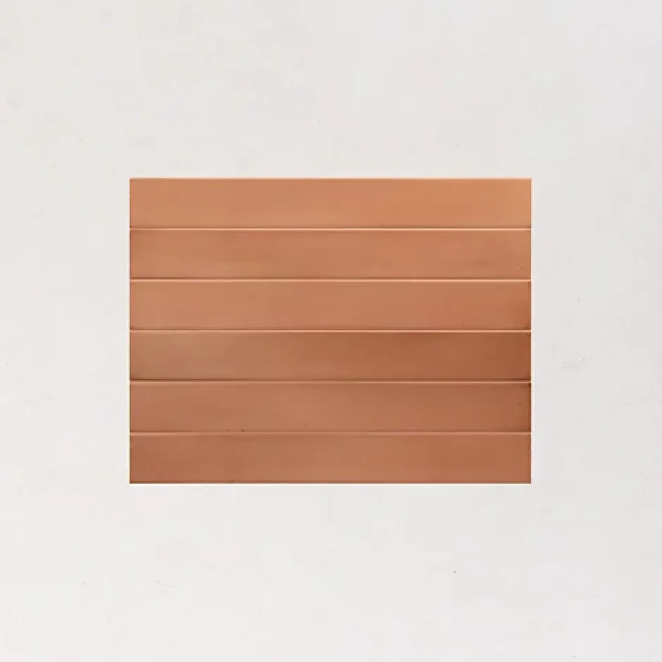 Les Carreaux De Jean Faience Effet Zellige Terracotta MASSIMO Cotto 5x40cm - Les Carreaux de Jean