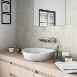 Faience Effet Zellige Vert d'eau MALLORCA 10x10cm Green - Les Carreaux de Jean-Gioia Materia Best