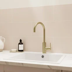 GoodHome Faience murale sable satiné L.60 x l.20 cm x ép.8,3 mm, Plain