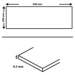 GoodHome Faience murale sable satiné L.60 x l.20 cm x ép.8,3 mm, Plain