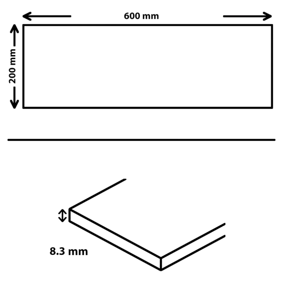 GoodHome Faience murale sable satiné L.60 x l.20 cm x ép.8,3 mm, Plain