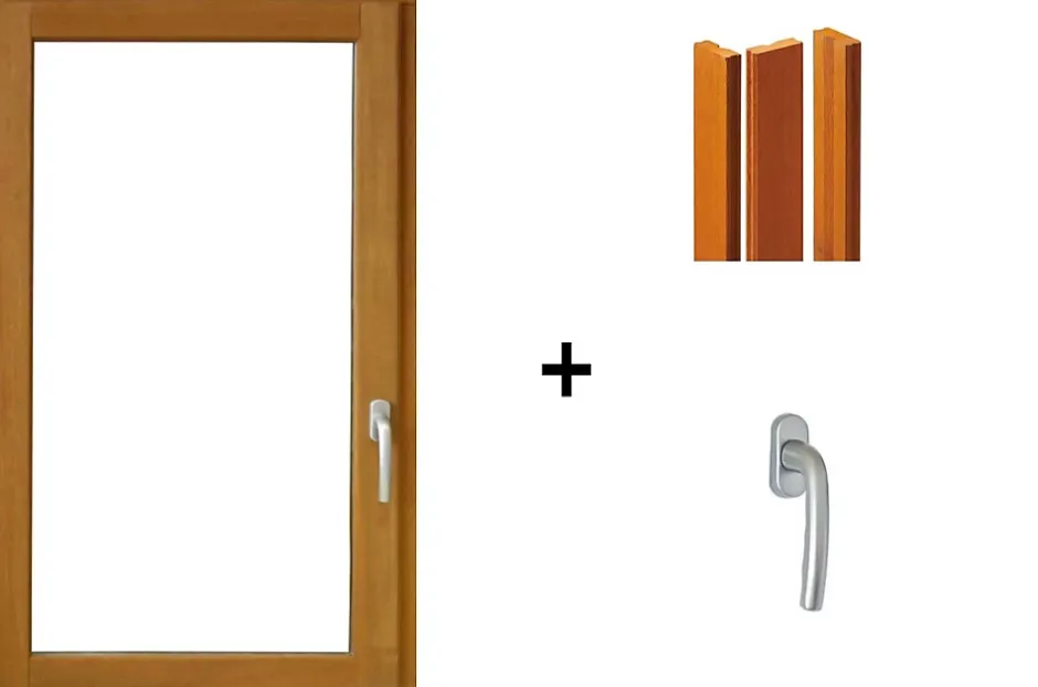 Fenetre Bois 1 Vantail H95 X L60 Tirant Gauche, Tapees Iso 120 (2 De 1,9m), Poignee-Gd Menuiseries Discount