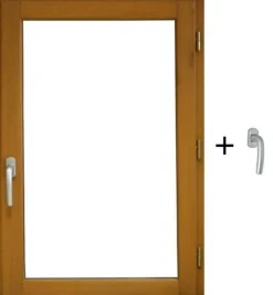 Gd Menuiseries Fenetre Bois 1 Vantail H60 X L40 Côte Tableau Tirant Droite, Poignee (ref 010220f9)