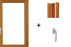 Fenetre Bois 1 Vantail H95 X L60 Tirant Droit, Tapees Iso 120 (2 De 1,9m), Poignee-Gd Menuiseries New