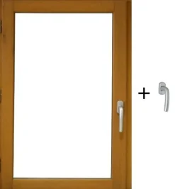Gd Menuiseries Fenetre Bois 1 Vantail H75 X L80 Côte Tableau Tirant Gauche, Poignee (ref 010220f9)