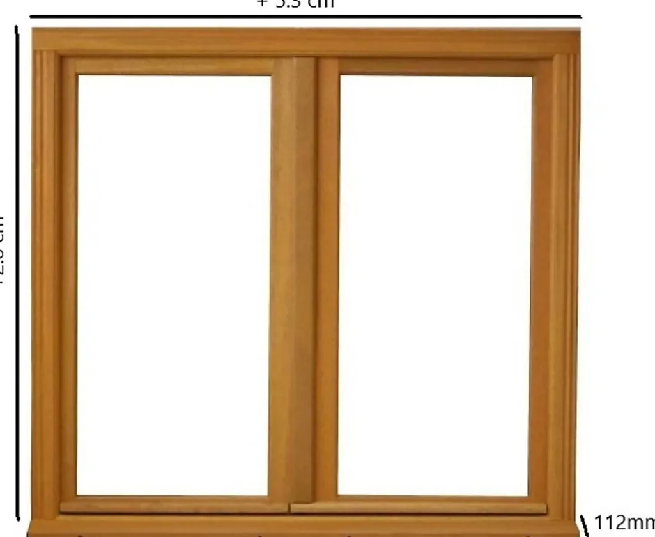 Gd Menuiseries Fenetre Bois 2 Vantaux H165 X L110 Côte Tableau, Poignee (ref 010220f9)