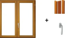 Fenetre Bois 2 Vantaux H105 X L90, Tapees Iso 100 (1 De 1,9m, 1 De 2,28m), Poignee-Gd Menuiseries Online