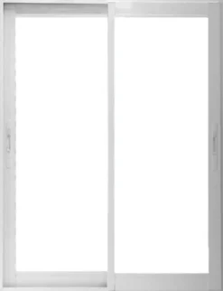 Gd Menuiseries Fenetre Coulissante Aluminium H105 X L100 Blanc 2 Vantaux