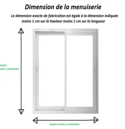 Gd Menuiseries Fenetre Coulissante Aluminium H105 X L100 Blanc 2 Vantaux
