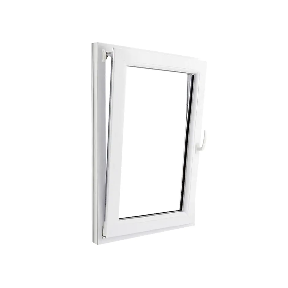 Fenêtre 1 vantail oscillo-battante, tirant gauche double vitrage en PVC blanc l.85 x H.118 cm-GoodHome Best