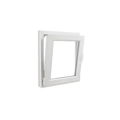 Fenêtre 1 vantail oscillo-battante, tirant gauche double vitrage en PVC blanc l.65 x H.78 cm-GoodHome Sale