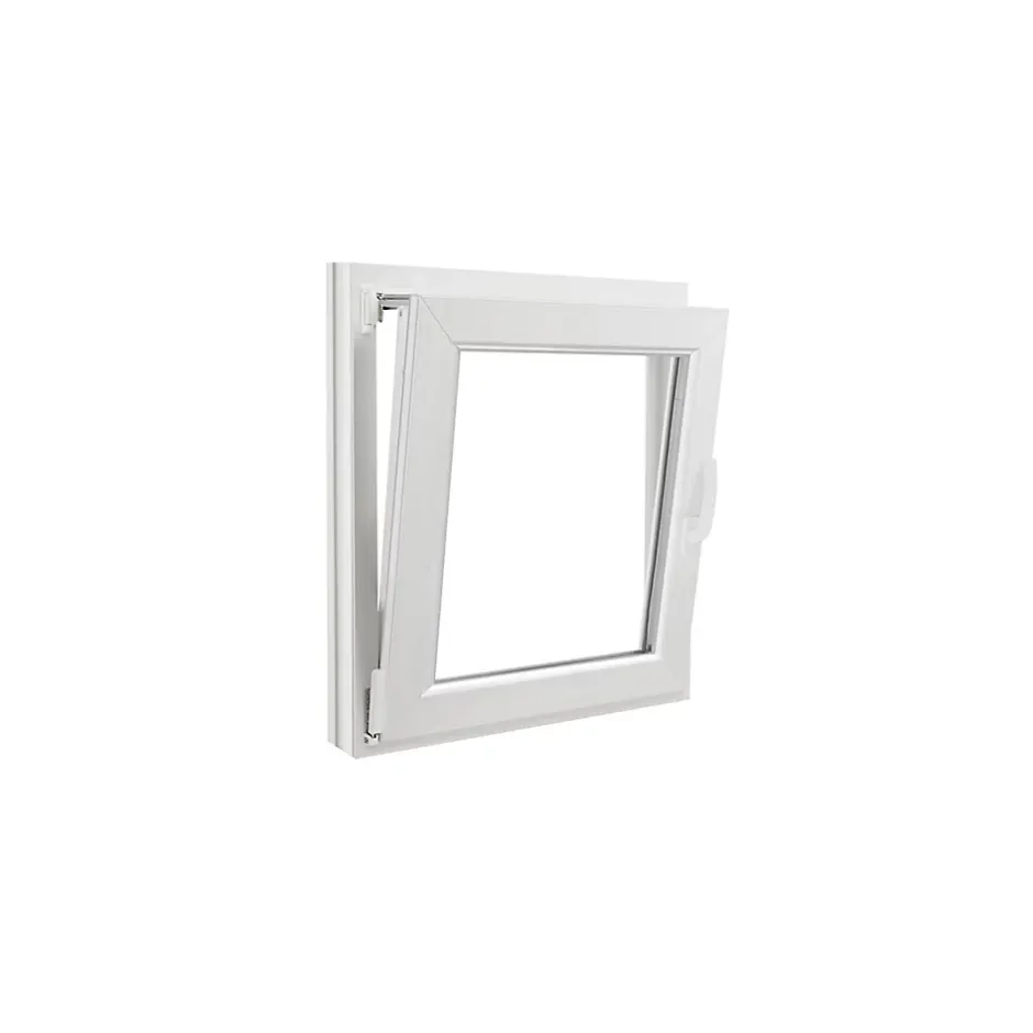 Fenêtre 1 vantail oscillo-battante, tirant gauche double vitrage en PVC blanc l.65 x H.78 cm-GoodHome Sale