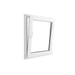 Fenêtre 1 vantail oscillo-battante, tirant droit double vitrage en PVC blanc l.85 x H.98 cm-GoodHome Best