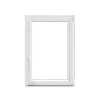 GoodHome Fenêtre 1 vantail oscillo-battante, tirant droit double vitrage en PVC blanc l.85 x H.118 cm
