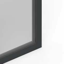 Fenêtre 1 vantail oscillo-battante, tirant gauche double vitrage en aluminium gris l.83 x H.97 cm-GoodHome Discount