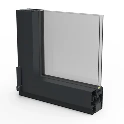 Fenêtre 1 vantail oscillo-battante, tirant gauche double vitrage en aluminium gris l.83 x H.97 cm-GoodHome Discount